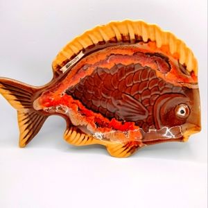 Beautiful Vintage Vallauris French Pottery. The colors really Pop on this Piece.